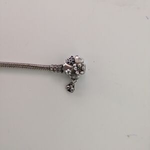 AUTHENTIC Pandora Poetic Wild Flower Meadow Clasp  Purple Ladybird Dangle Chain